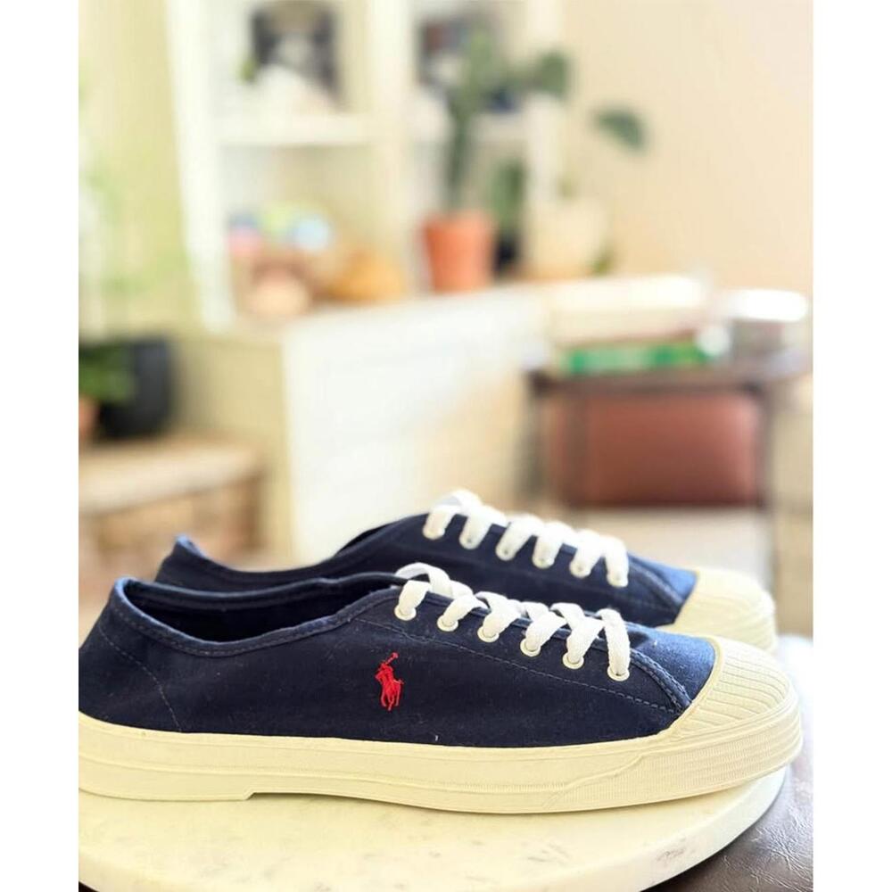 Polo Ralph Lauren Canvas Sneakers Women's Size 9 Navy